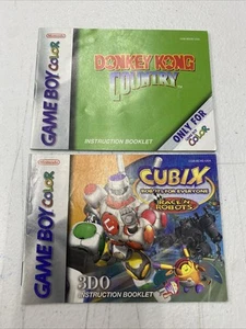 Donkey Kong Country & Cubic Game Boy Color GBC Instruction Booklet Manual - Picture 1 of 2