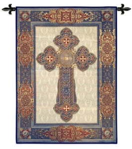 Gothic Cross Grande Tapestry Wall Hanging Fine Art Tapestries for Acorn Studio - Picture 1 of 1