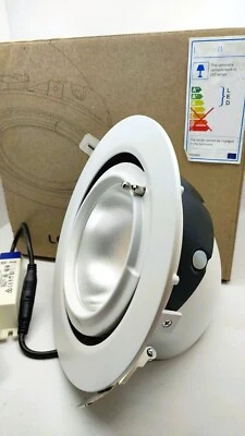 Faretto da incasso circolare orientabile 38W LED Bianco 120° con driver - Immagine 1 di 4