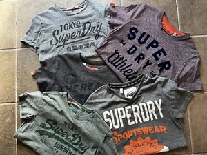  Superdry Authentic T Shirts ~ Mens Size SMALL ~ FIVE Vintage T- Shirts ~ Wild!  - Picture 1 of 14
