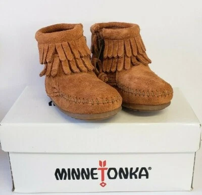 Ботинки Minnetonka с двойной бахромой (младенец/малыш) - размер: 3,  - Изображение 1 из 3