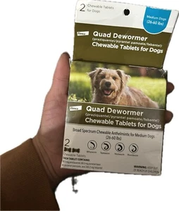 Bayer Quad Chewable Dewormer for Medium Size Dogs - Picture 1 of 1