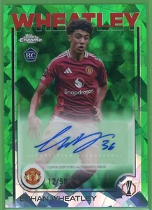 2024-25 Topps Chrome Sapphire UEFA Ethan Wheatley RC Green Auto /99 #CA-EW - Picture 1 of 2