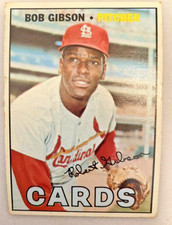 TOPPS 1967 BOB GIBSON CARD #210 (GOOD)
