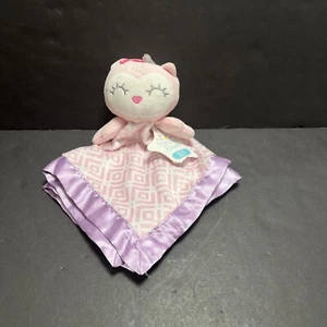 Nursery Rhyme Pink Owl Security Blanket Lovey Baby Purple Satin Trim Belk - Picture 1 of 13