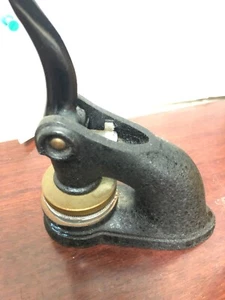 Vintage Cast Iron Notary/Letter Press Stamp Seal Russian Construction Corp 1959 - Picture 1 of 6