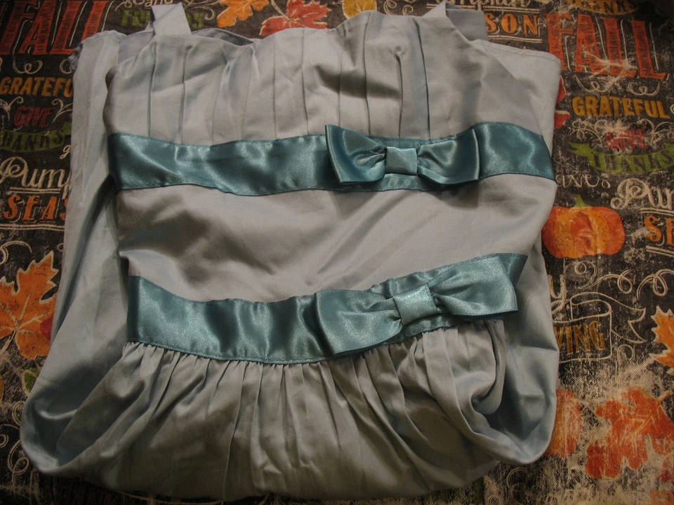  American Girl Doll DOUBLE BOW Spring Easter DRESS for Girls Blue  SIZE 14 NWTS - Image 1 of 1