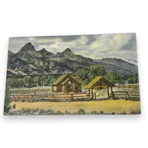 Postkarte Kirche der Verklärung Tetons Jackson Hole Wyoming um 1948 um 191 - Bild 1 von 2