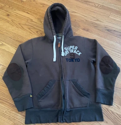 Superdry Sudadera con Capucha Track Distressed Bordada Japan Race Team Cremallera Completa Talla Grande Foto 1 de 4