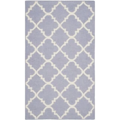 Tapete SAFAVIEH Dhurries DHU554J tecido à mão roxo/marfim - Imagem 1 de 4