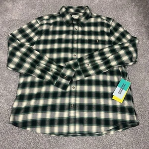 NWT Men’s Fair Harbor The Seaside Flannel Green Plaid Size XL - Picture 1 of 13