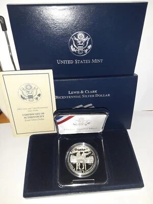 2004 Lewis and Clark Bicentennial Proof Silver Dollar Commemorative Coin - Image 1 of 3