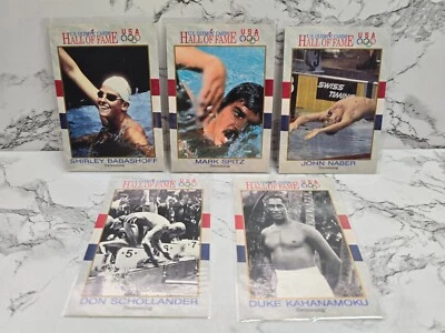 Tarjetas Impel 1991 Juegos Olímpicos de Estados Unidos Salón de la Fama Edición Natación Manga Suave 5 piezas Foto 1 de 4