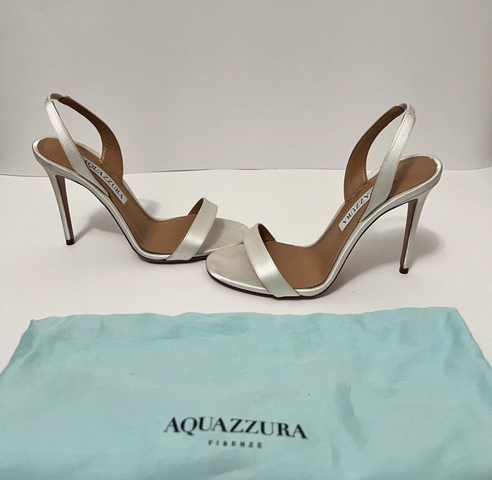 Sandalias Aquazzura satinadas 35,5 blancas Foto 1 de 4