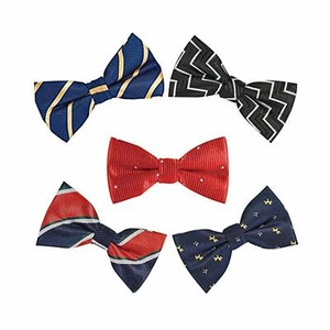 OUMUS 5-Pk Elegant Adjustable Pre-tied Bow Tie for Boys Toddler Small Child Kid