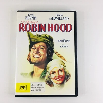 The Adventures Of Robin Hood DVD 1938 Swashbuckler Errol Flynn Movie Free Post - image 1 of 4