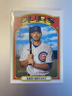 2021 Topps Heritage High Number Kris Bryant 550 Chicago Cubs - Image 1 of 2
