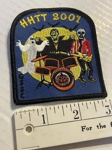 Amazing Halloween Old Vintage Cloth Patch Ghost Vampire Skeleton Girl Scout? - Bild 1 von 4