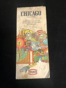 Vintage 1971 Texaco Road Map - Chicago and Vicinity - Picture 1 of 2