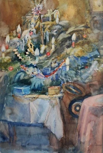 Kliefert-Gießen, Mathilde (1887 Pries bei Kiel – 1978 Stralsund)  „Heiligabend" - Bild 1 von 8