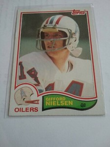 Gifford Nielsen Houston Oilers 1982 Topps E X Set Break No 100