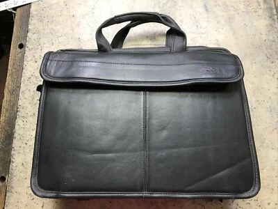 Dell Laptop Computer Brief Case Messenger Bag 17” x 13” Black Vintage Fast Ship - Image 1 of 4