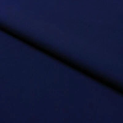 HANS-TEXTIL-SHOP Stoff Meterware Uni Marine Baumwolle Dekostoff Bekleidungsstoff Baumwollstoff