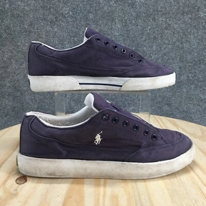 Polo Ralph Lauren Shoes Mens 11 D Casual Sneakers Purple Fabric Lace Up Low Top - Picture 1 of 16