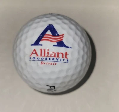 Pelota de golf blanca Alliant Food Service Detroit Pinnacle 1 Power 392 Foto 1 de 3