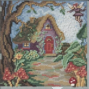 Fairy House Cross Stitch Kit Mill Hill 2025 Buttons & Beads Spring MH142514 - Picture 1 of 2