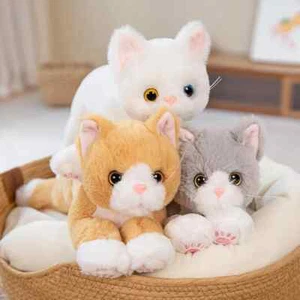 53CM Cute Cat Doll Plush Toy Soft Plush White Gray Pillow Birthday Gift Pet Toys - Picture 1 of 29