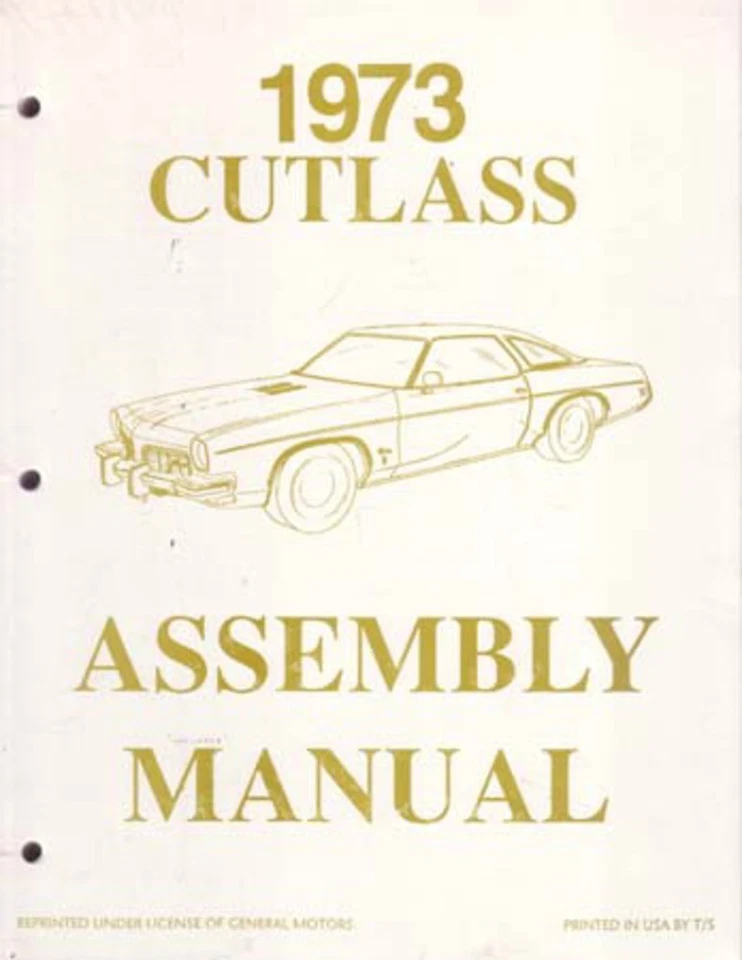 1973 Oldsmobile Cutlass Assembly Manual Rebuild Book Instructions Illustrations - Imagem 1 de 1