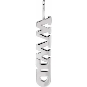 Small Sterling Silver WWJD (What Would Jesus Do) Christian Religion Charm - Picture 1 of 3
