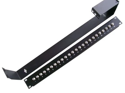 24 Port 1 GHz Coaxial Patch Panel F-Type 1U with 1RU Hinged Wall Bracket - Image 1 of 4