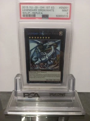 Legendary Dragon Of White YuGiOh! WSUP-EN051 Prismatic Secret Rare PSA 9 🐉🔥 - Image 1 of 2