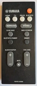 Mando a distancia Yamaha FSR78 ZV28960 para barra de sonido ATS-1060 PROBADO EN FABRICANTE DE EQUIPOS ORIGINALES - Imagen 1 de 5