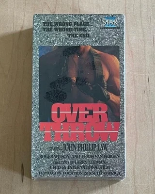 Spy Action Exploitation Movie OVERTHROW (1987) New Sealed VHS 3 Star Release - Image 1 of 4