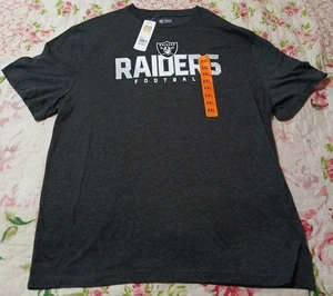 NFL Team Apparel Las Vegas Raiders Football T-Shirt Men's XXL Grey Brand New  - Picture 1 of 4