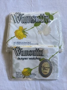 De colección NUEVO Wamsutta Christian Dior Doble Sábana Plana/2 Estuches Estándar The DIOR Rosa - Imagen 1 de 9