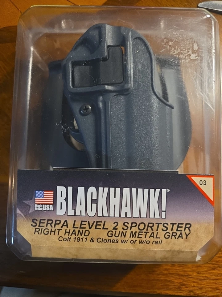 BLACKHAWK! Funda Serpa Nivel 2 Sportster Mano Derecha Colt 1911 y Clones Foto 1 de 4