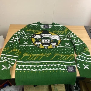 Lunchbox The Lord of the Rings Size M Chibi Characters Holiday Christmas Sweater - Picture 1 of 9