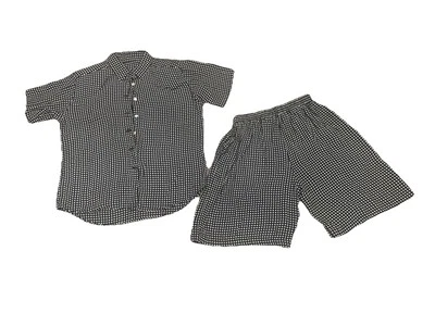 Conjunto de Pantalones Cortos de Caminar Rayón Años 80 Con Almohadillas para los Hombros Muy Beverly Goldberg Talla S Foto 1 de 4