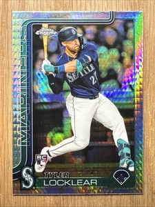 2025 Tyler Locklear Topps Chrome Prism Refractor RC! Mariners! - Picture 1 of 2