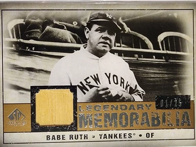 2008 SP Legendary Cuts - Legendary Mem Babe Ruth Game Used Bat #LM-BR  01/25 - Image 1 of 2