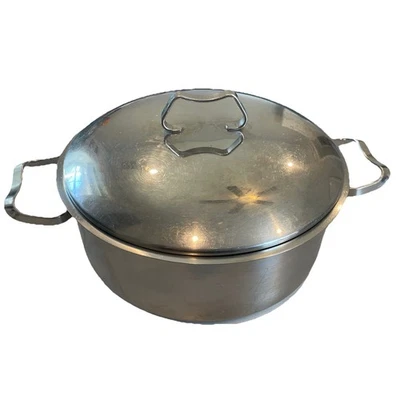 Vintage Fissler Germany Stainless Steel 18-10 4L Stock Pot w/Lid Model IBG - Image 1 of 4