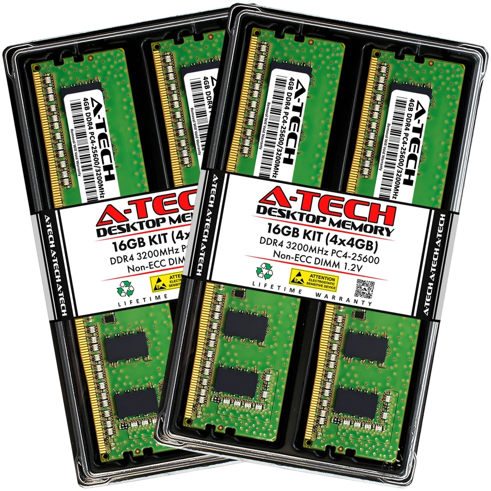 16GB 4x 4GB DDR4-3200 ASUS ROG Strix G10CE G10DK GA15 G15 GT15 GT15CF Memory RAM - Image 1 of 4