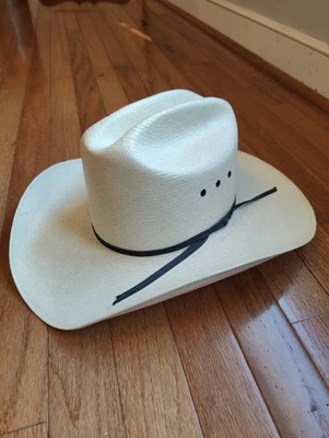 Sombrero vaquero occidental de piel de cordero Wrangler talla 7 1/8 beige para hombre Foto 1 de 4
