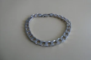 A831-925er Silberarmkette GranatLang 22 cm Breit 0,8 cm Gewicht 19,9 Gramm - Bild 1 von 5