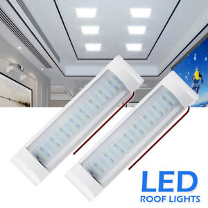 2 LED Interior Lights Roof Ceiling Light For RV Camper Trailer Motorhome 12-24V 