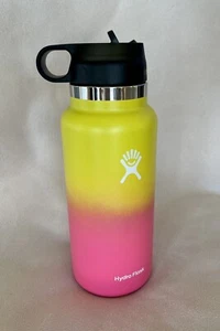 Botella de agua Hydro Flask 32 oz con tapa de pajita boca ancha ombre | Sunrise - Imagen 1 de 2